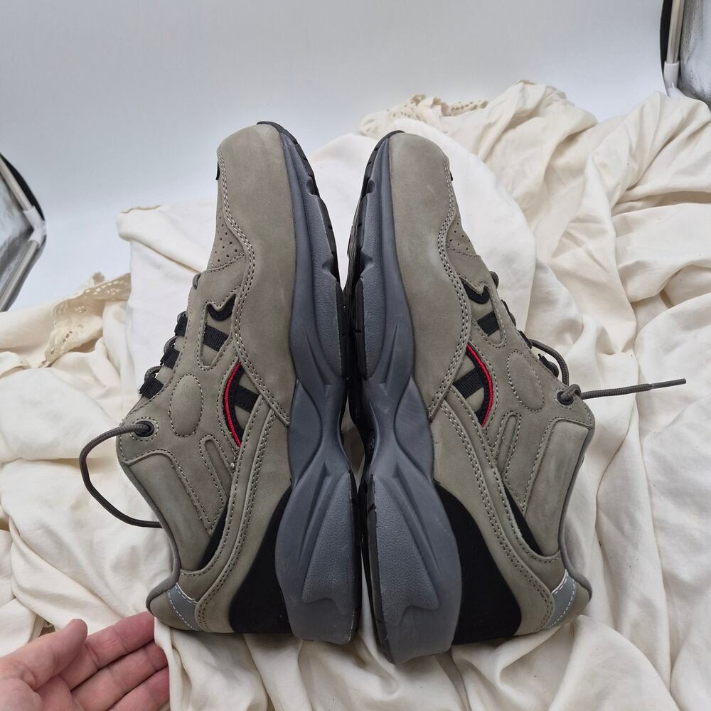 Propet Stability Walker walking shoes grey suede Men's size 9.5 XX wide